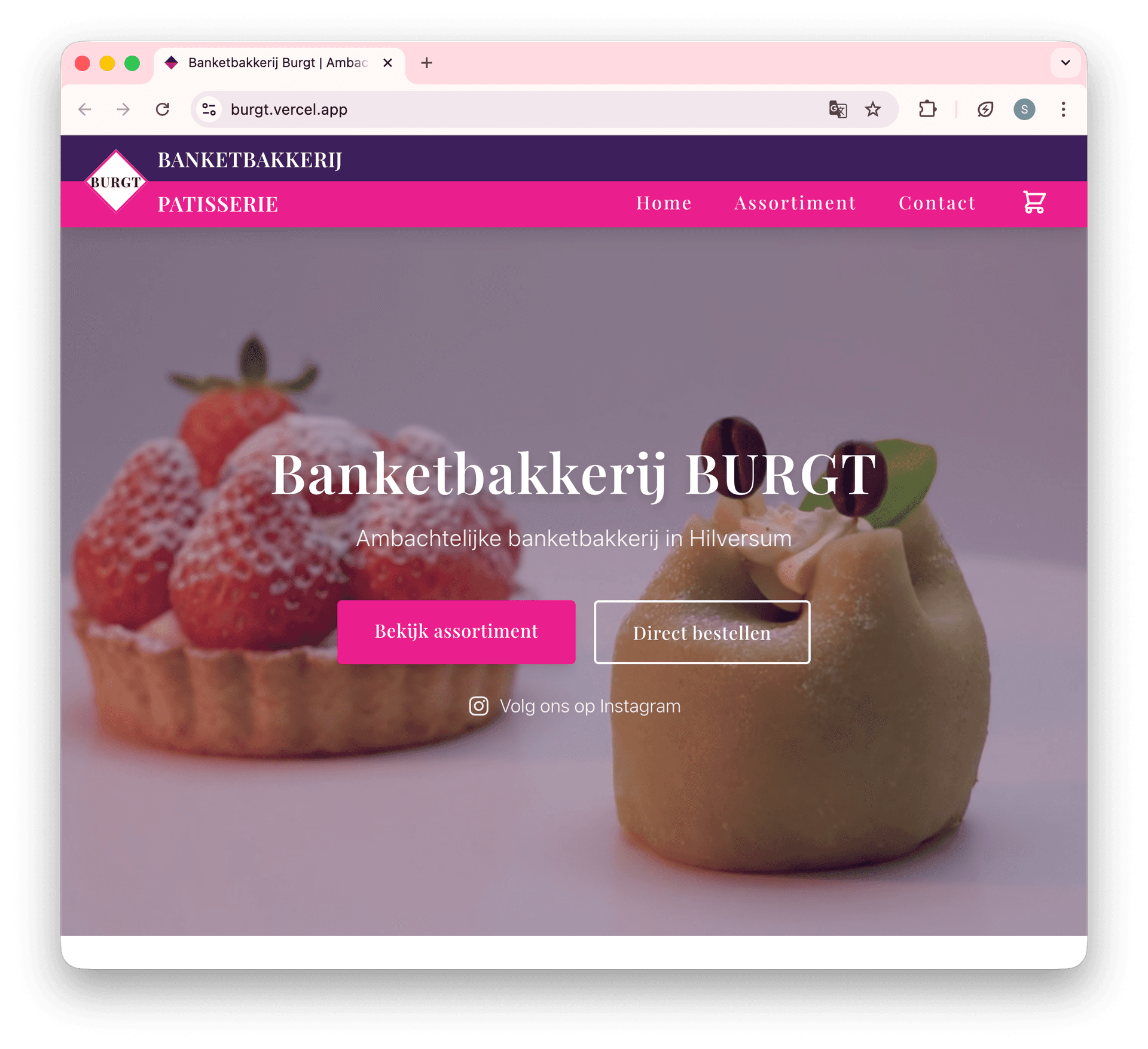Banketbakkerij Burgt screenshot